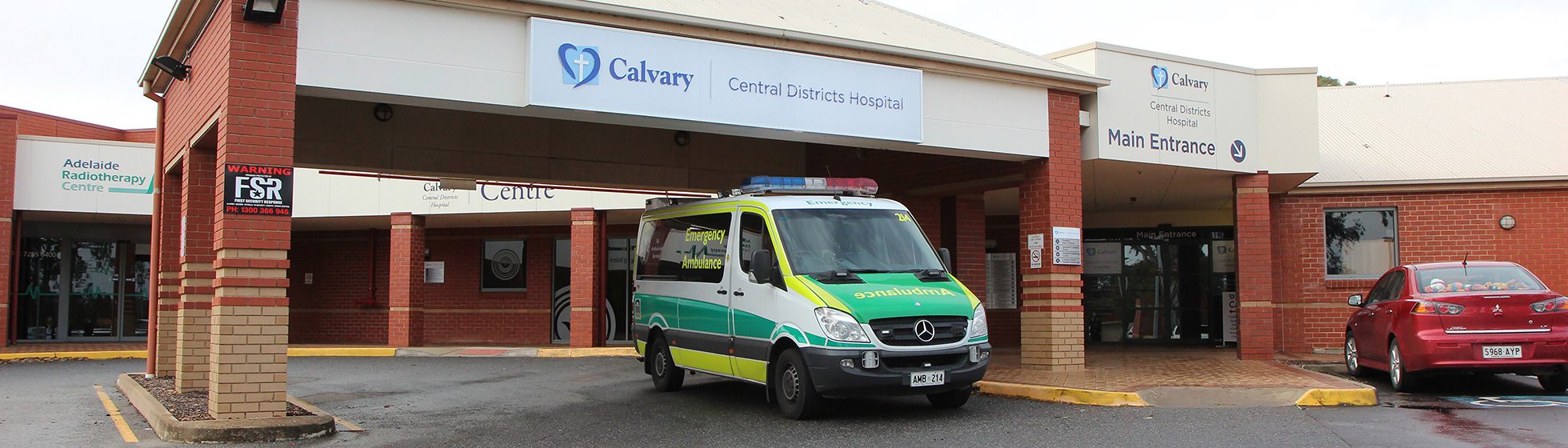 Front entrance of Calvary Central Districts Private Hospital