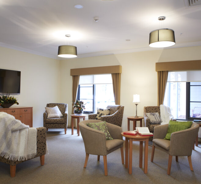 Living room at Japara Albury & District aged care home