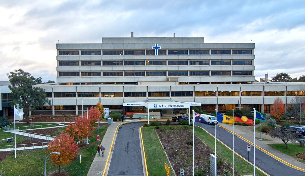 Front entrance of Bruce Public Hospital Canberra