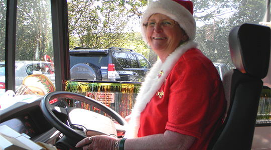 Christmas bus driver
