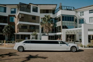 a photo of a limo outside an aged care home